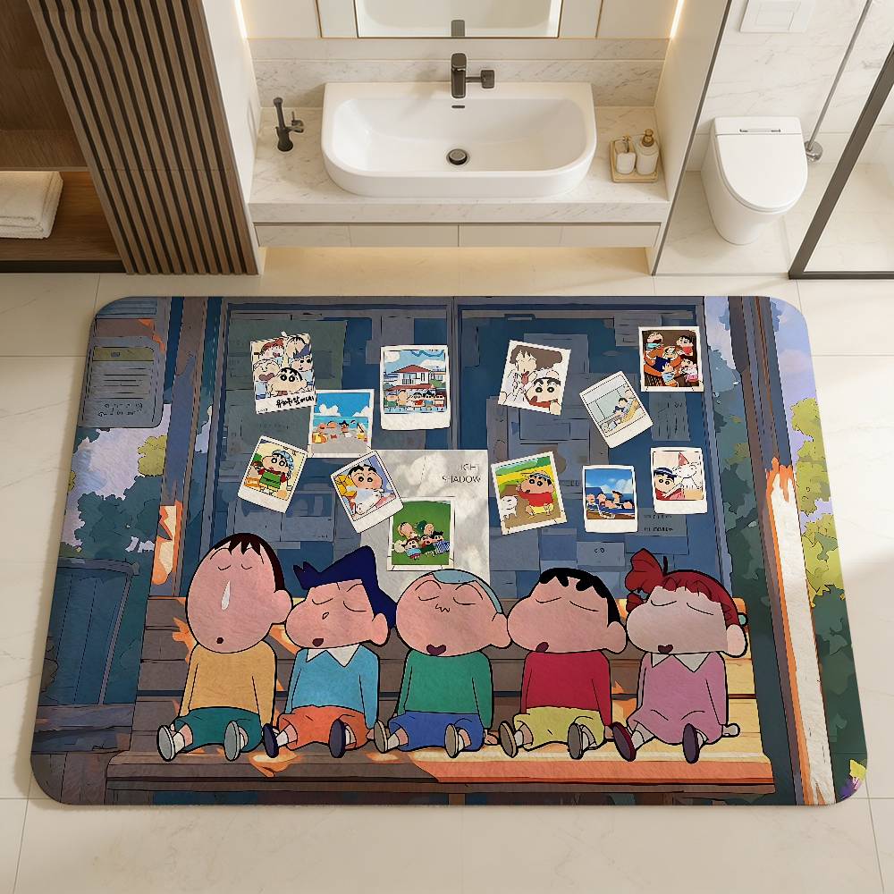 

Anime Crayon Shin-Chan Kitchen Mat Kids Room Bedroom Decoration Balcony Anti-Slip Doormat Living Room Alfombra 40x60cm