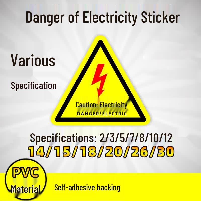 KYDJ Electrical Hazard Triangular Warning Decal