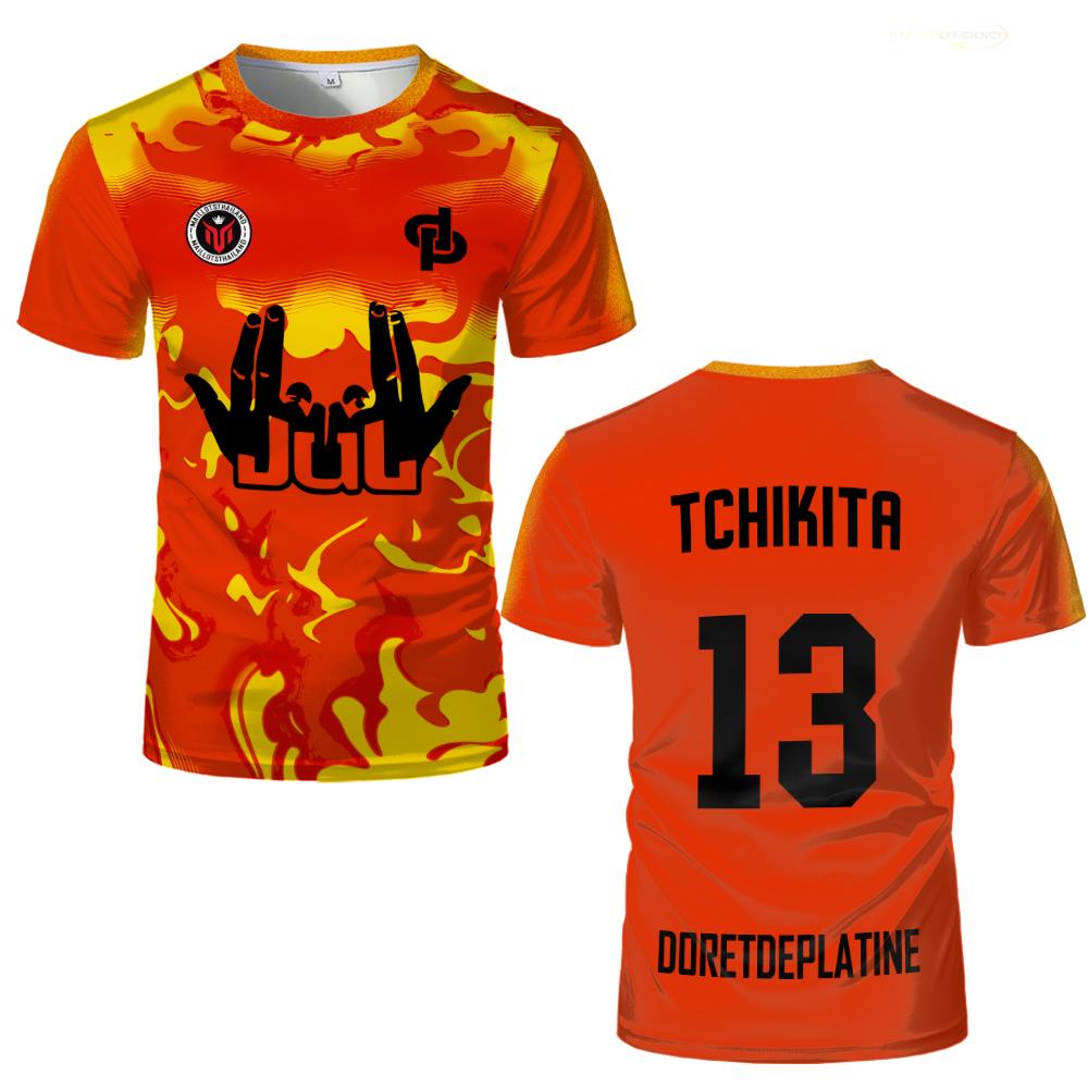 Maglia Estiva JUL Tchikita Youth Traspirante Asciugatura Rapida Allenamento Calcio T-shirt Uomo e Donna Moda Sportiva S