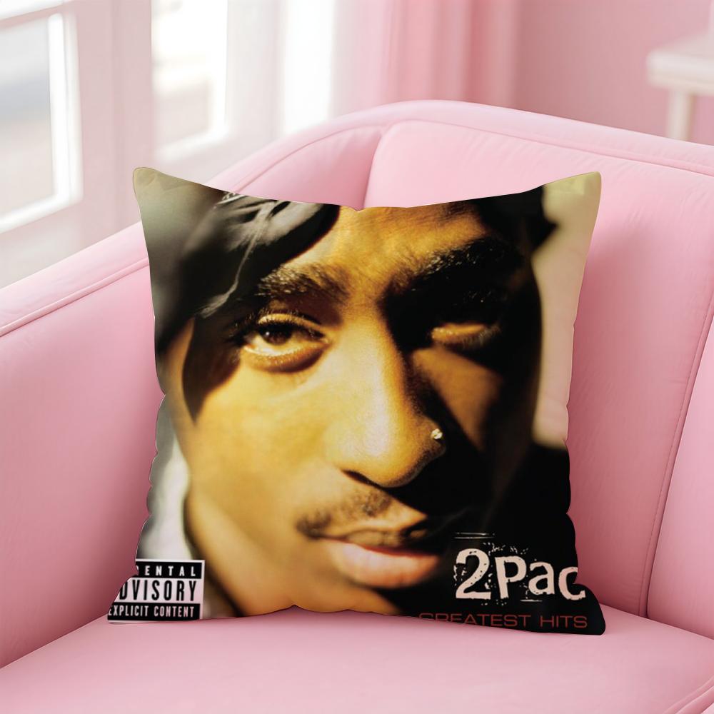 2P-Pac Tupac S-Shakur Cushion Cover Comfortable Reversible Pillow Cover Ideal For Car Sofa Bedroom & Beyond