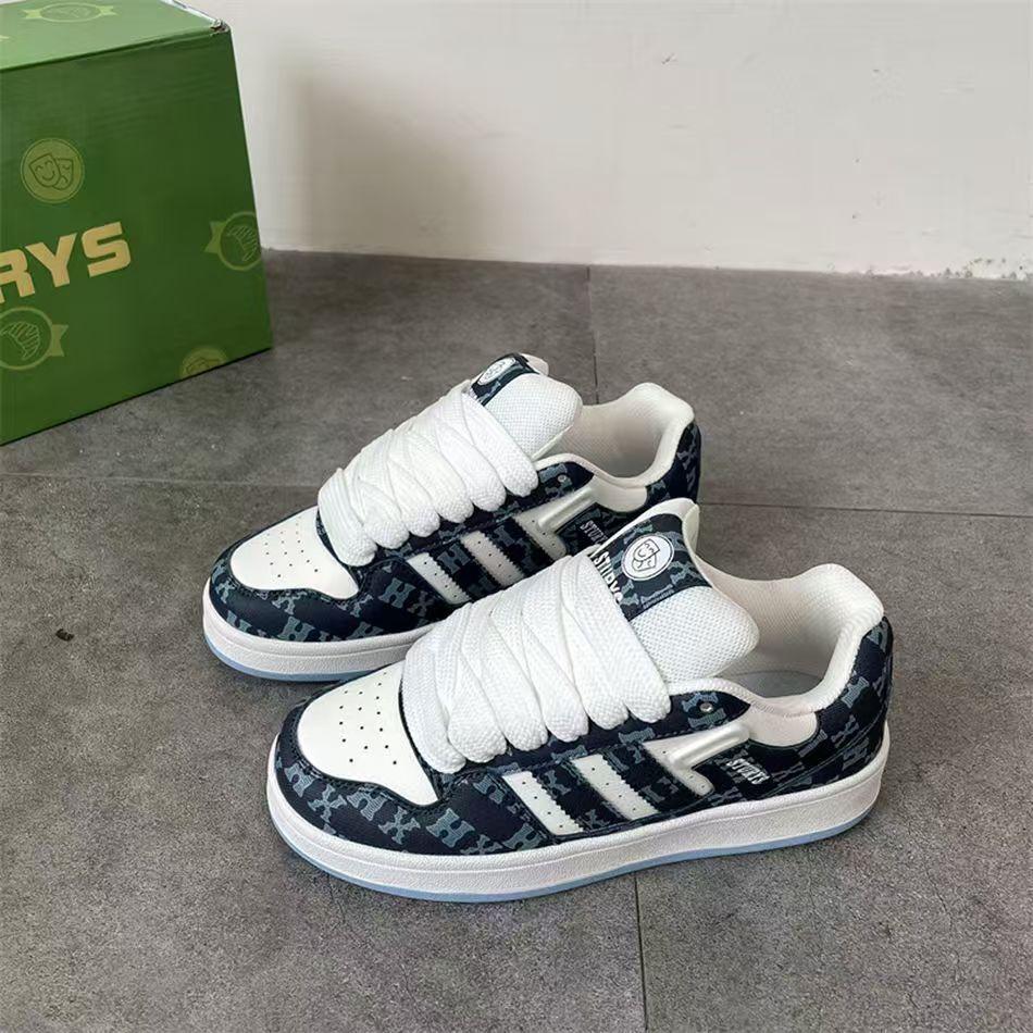 

Japanese niche large-size couple shoes 2025 autumn and winter cool new thick-soled retro versatile autumn and winter bread shoes 35