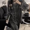 Korean Style Velvet Pajamas Women Autumn Winter Sleepwear Long Sleeve Casual Nightwear Pyjamas Suit Home Clothes Sleep Set