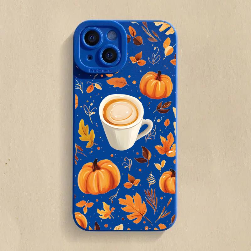 Autumn Pumpkin Coffer Phone Case For iPhone 17 16 15 14 13 12 11 Pro Max 17 Air 16E XS X XR 7 8 Plus SE Shockproof Soft Cover