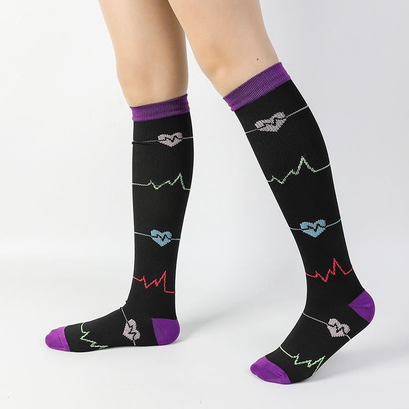 

Унисекс Компрессионные спортивные носки: Женские повседневные, с цветными блоками, мужские наколенники, баскетбольные выше колена и гольфы XL