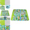 Colorful Children's Road Map Kids Play Mat Ideal For Race Car Fun In Nursery