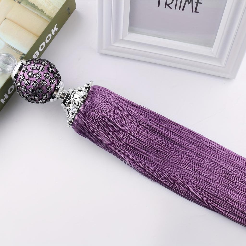 2pcs Plum Ball Tassel Hanging Ear Window Decoration, Can Be Used As Curtain Decoration for Bedroom, Living Room, Balcony
