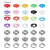 M-Modern-10 Colors Metal Sewing Buttons Hollow Solid Prong Press Studs Snap Fasteners For Clothes Bags