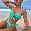 Cute Bikini Small Chest Backless Floral Super Fairy, Sexy Solid Color Bikini Swimsuit Waist Swimsuit