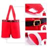 Christmas Pants Gift Bag Wine Bottle Holder Candy Bag Santa Pants Handbag Holiday Party Decoration