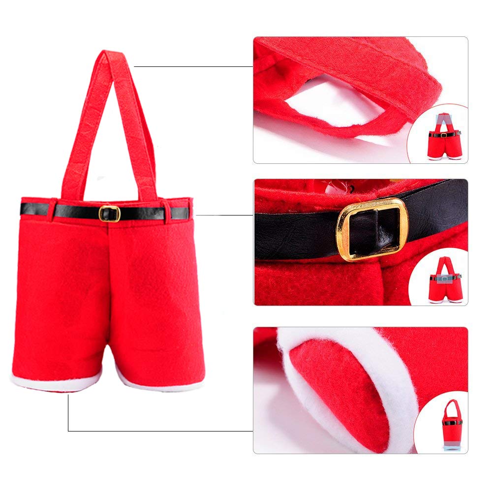 Weihnushosen Geschenkbeutel Weinflaschenhalter Süßigkeitentasche Weihnachtsmannhosen Handtasche Feiertagsparty Dekoration