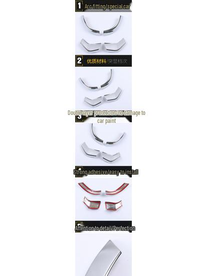 2020 Viloran Rearview Mirror Trim Sticker: Bright Strip Sequin Accessory
