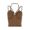 European and American style summer new women's clothing fashionable and sexy solid color slim-fit suspender navel vest