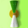 1950s Mid Century Italian Wall Vanity Sconce - 2 Bulb Wall Light - Brass Bell-Cone Shape Wall Fixture (Multicolor)