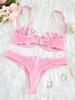 Z Cross-Border Ultra-Thin Lace Mesh Lingerie Set with Steel Ring