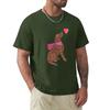 Watercolour Curly-coated Retriever T-Shirt Blue Archive Oversized Fitted T Shirts for Men