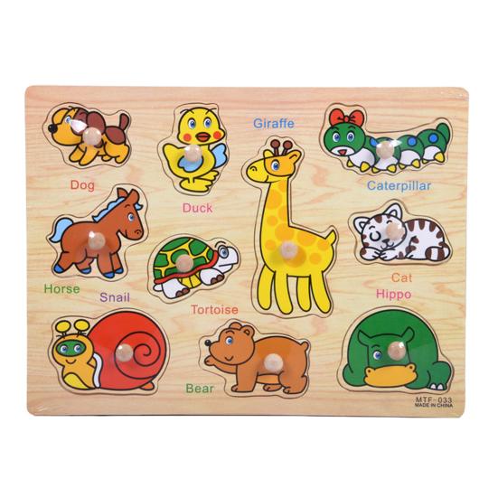 

1 комплект деревянных досок-пазлов с животными, мультяшными фруктами, доска для сопоставления, мелкая моторика, цвет, форма, дошкольное обучение, обучающая доска-головоломка, игрушка C