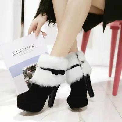 Damenschuhe 2024 neu Stiefeletten Damenmode Seitenreißverschluss Moderne Stiefel Damen Hohe Qualität Plüsch Übergröße Schuhe für Damen