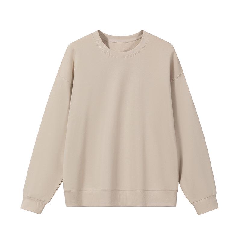 Herrhuvtröja med lös passform, 350g frottébomull, sänkta axlar, rund halsringning och broderad logotyp