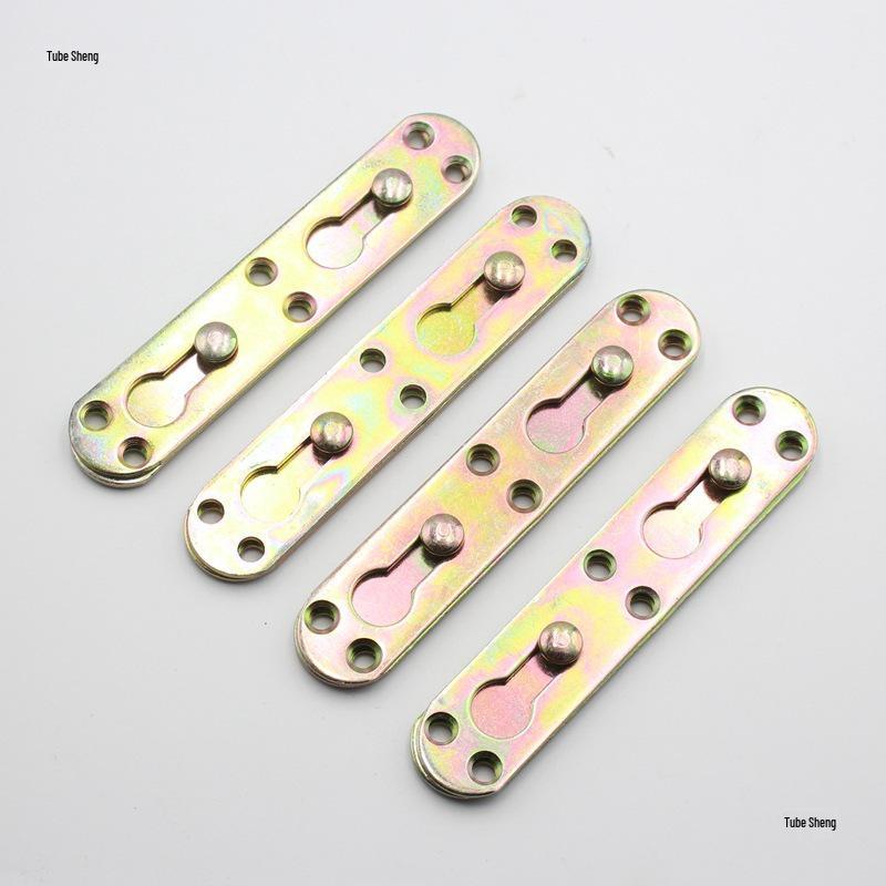 Heavy-Duty Round Iron Bed Hinge Hook for Connecting Bed Parts