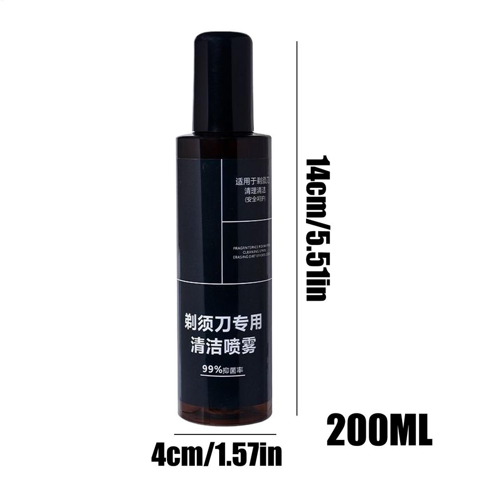 

200ml Professional Shaver Cleaning Spray Razor Maintenance Solution, Men Grooming Tool Care Liquid, Salon Barbershop Home Use 200ml