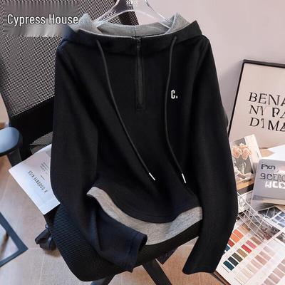 Silverbush Women's Color-block Hooded Long-Sleeve Sweatshirt