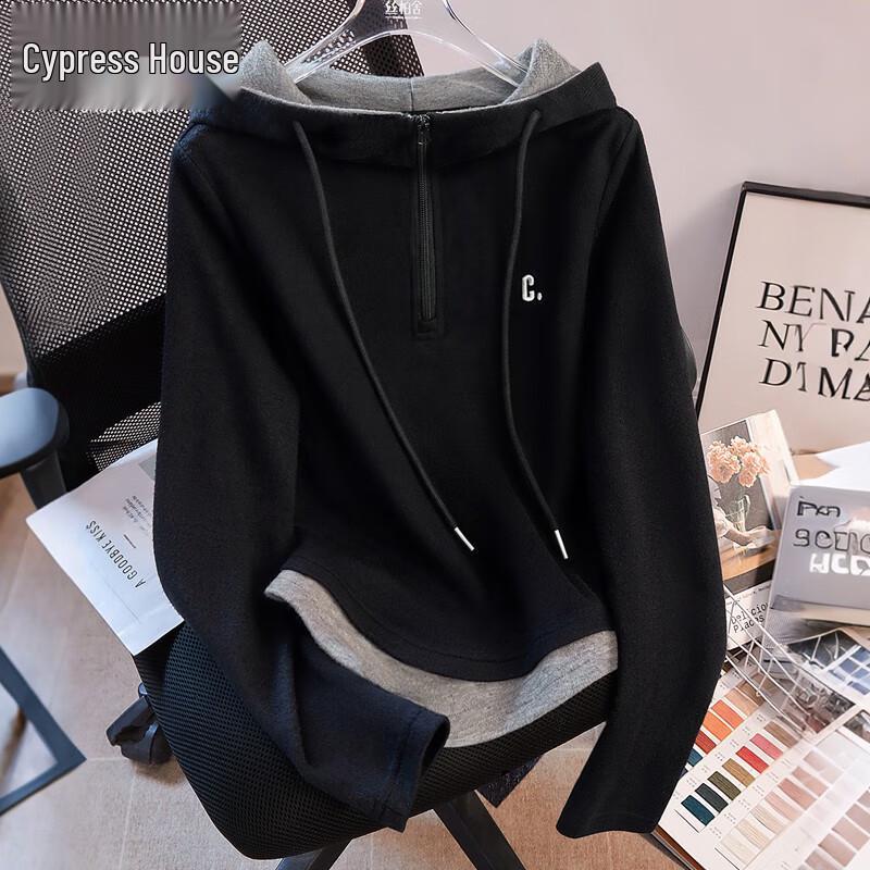 

Silverbush Women s Color-block Hooded Long-Sleeve Sweatshirt L