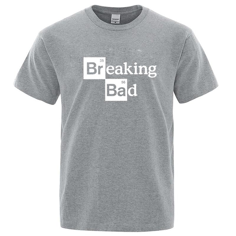 Summer Men's T-shirt Cotton O Neck Heisenberg Men T-shirt Short Sleeve Casual Breaking Bad Print T Shirt for Men