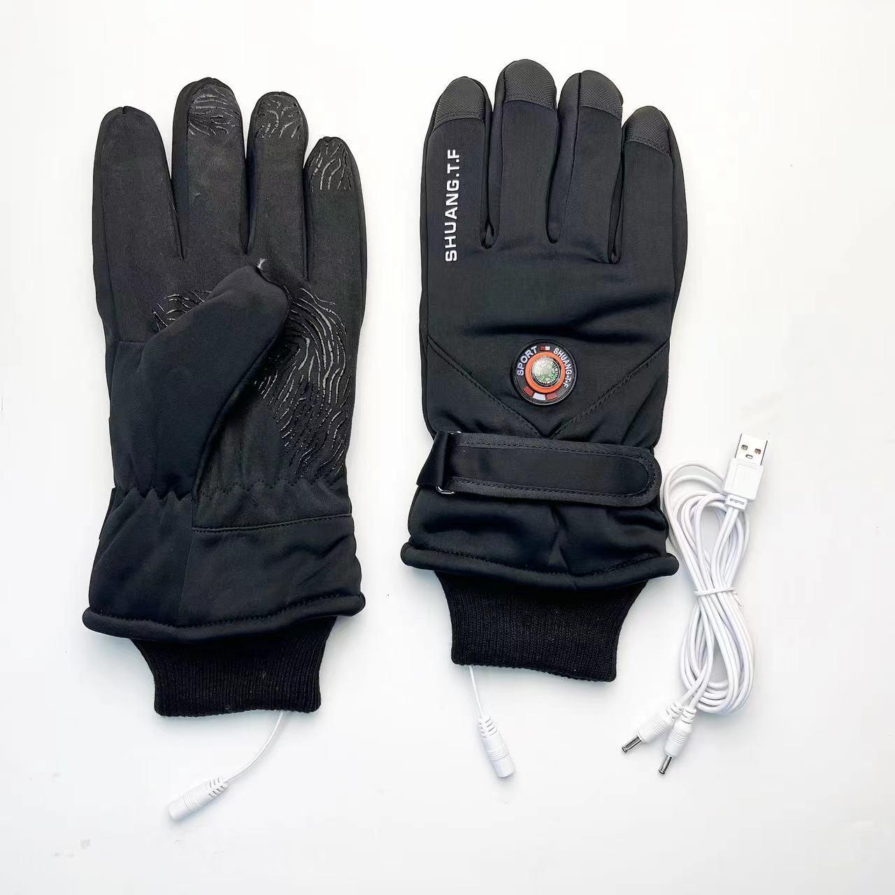 

Лыжные перчатки с сенсорным экраном и USB-подогревом для зимних видов спорта и езды на велосипеде на открытом воздухе One Size (Large)