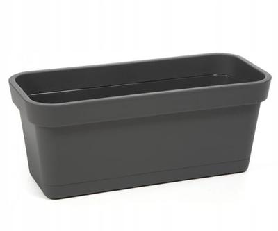 Anthracite Plastic Balcony Box 40x17cm Lobelia