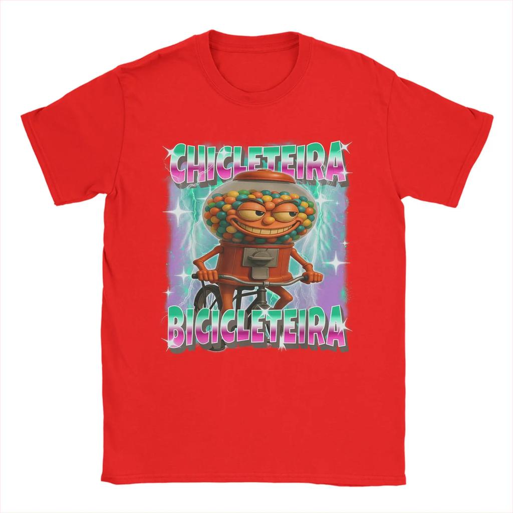 Unisexs Chicleteirabicicleteira Italian Brainrot Chiclete Bicicleta T Shirts Clothing Short Sleeve O Neck Tees Tshirts