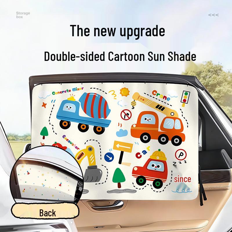 Tendalino Parasole per Finestrino Auto - Protezione Solare e Isolamento Termico, Binari per Tende Oscuranti Double-Sided per Finestrini Laterali.