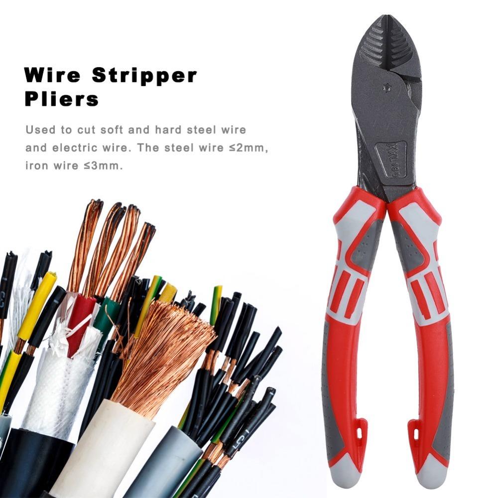 Ergonomic Handles Electrician Pliers 7 Inch Length Wire Cutter Pliers Electrical Repair
