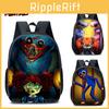 Poppy Playtime Huggy Wuggy Rucksack für Kinder mit Seitentasche