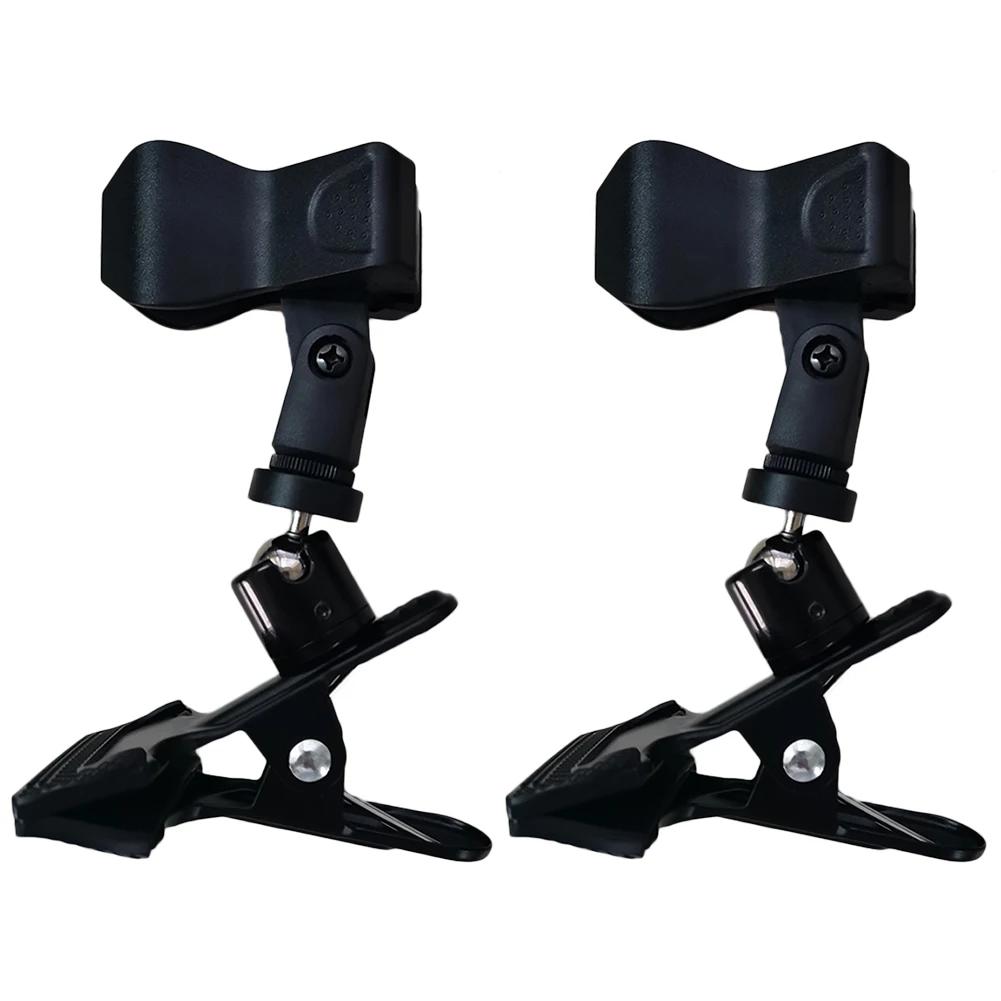 1 Pair Cross Stitch Clip Clamp Non-slip Table Edge Embroidery Clip Rotatable Tripod Clamp Adjust Angle Metal Camera Holder