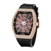 1PC Men's Watch Barrel Watch Simple Watch Belt Yacht Diamond Retro Quartz Watch