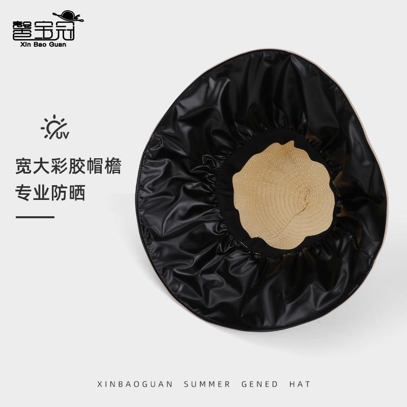 Summer vinyl big brim sun hat outdoor travel face cover sun protection hat children fashion versatile face small bucket hat