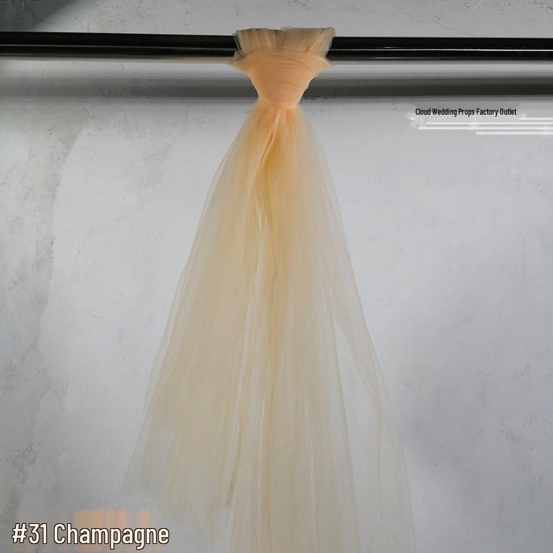 High-Density Swiss Organza Yarn Wedding Decor Fabric: Table Runner, Ceiling Drapes, Chair Sash Props