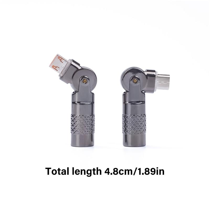 Typ C auf USB Adapter Aluminium 4,8 cm 90 Grad drehbar für Smartphones 480 Mbit/s Datenübertragung 3A Schnellladung