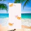 Pink Lemonade Beach Towel - Super Absorbent Quick Dry Microfiber With Cute Citrus & Bow Print Soft Sand-Free Blanket For Picnic