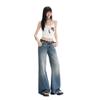 American low-rise micro-pull jeans women's summer new straight loose and thin wide-leg flared floor pants