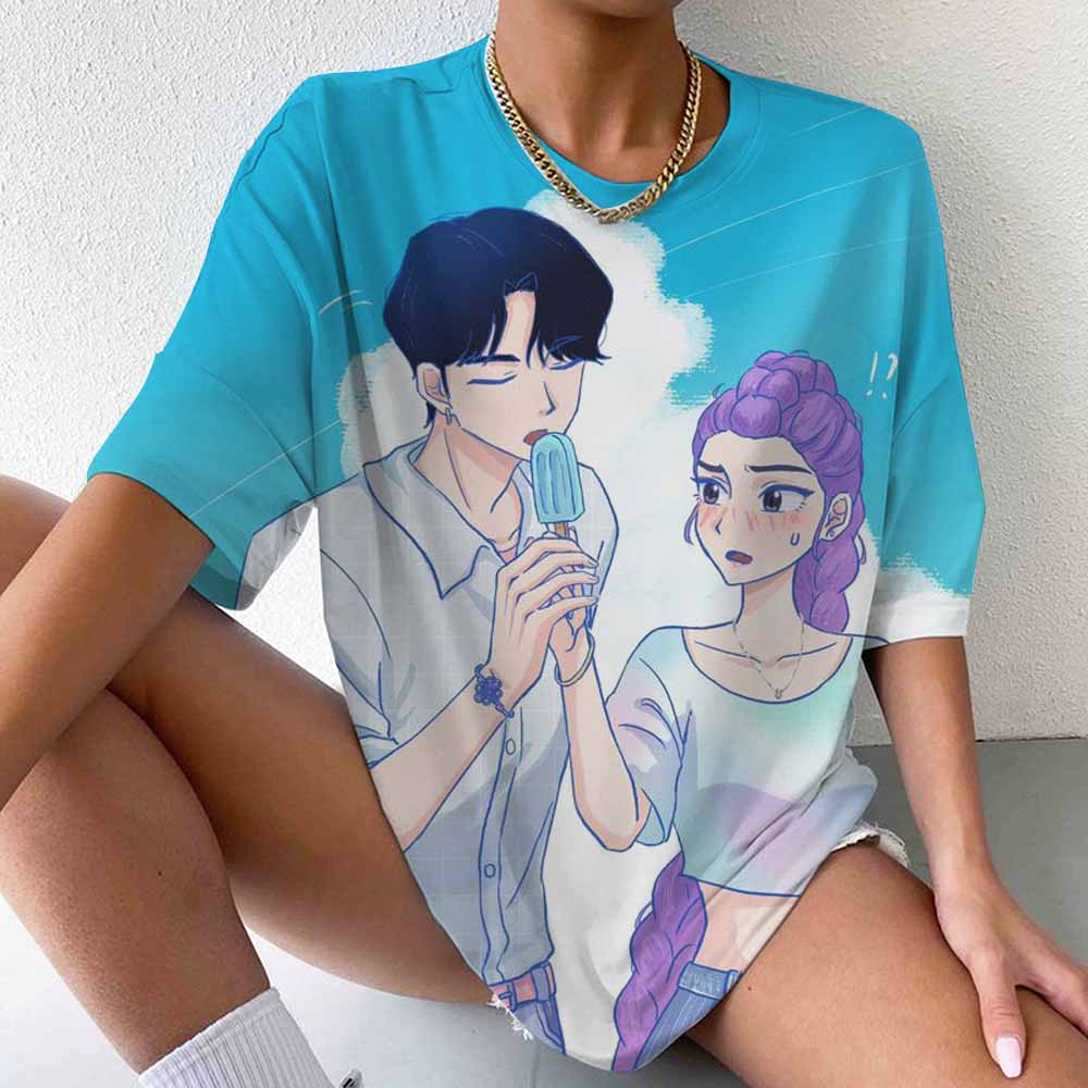 Kpop Witch Hunting Group Boys Band Members Pattern 3D Print Women's T-shirt Summer New Streetwear