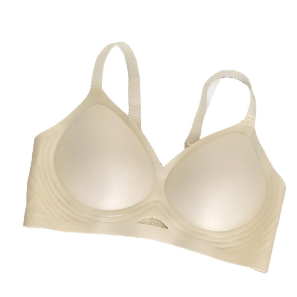 Jelly Soft Seamless Ice Silk Thin Bra for Women - Small Chest Support, Anti-Sagging, Wire-Free, Gathered Style