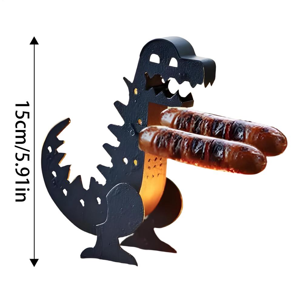 

Hot Dog Grill Funny Dinosaur Shape Grill Hot Dog Roller Barbecue BBQ Rack Portable Camping Outdoor Grilling Cookware Tools
