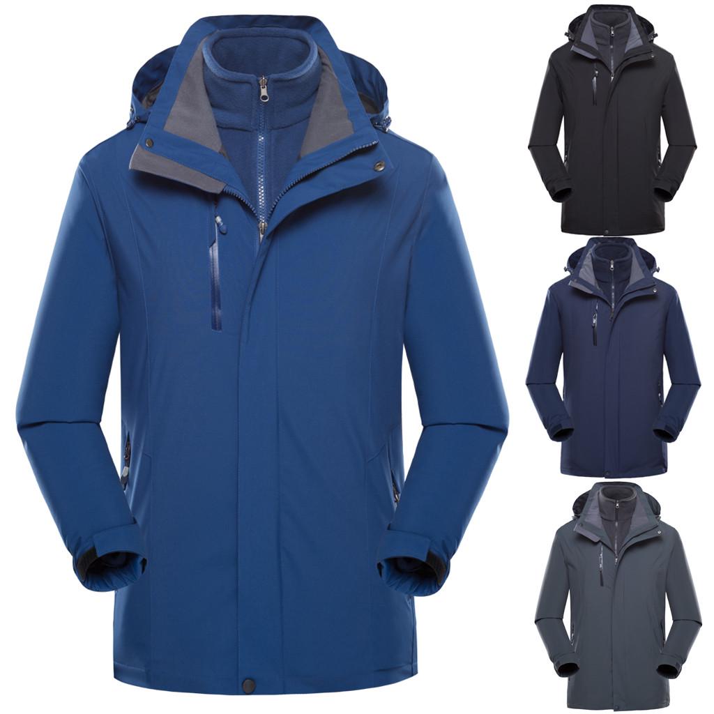 Buy Men's Plus Size Waterproof Hoodie Hat Detachable Breathable Sport