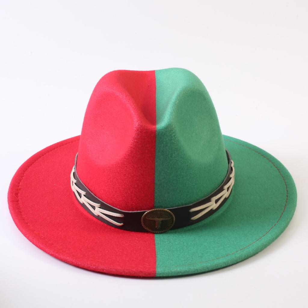 Popular European and American Classic Double-color Wide-brimmed Top Hat Men's and Women's Fashion OL Style Cowboy Hat Jazz Hat