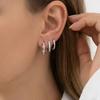 Dainty Zircon Hoop Earrings Set Women, Gold Silver Color Tone Hypoallergenic Earrings, Daily Jewelry Gift