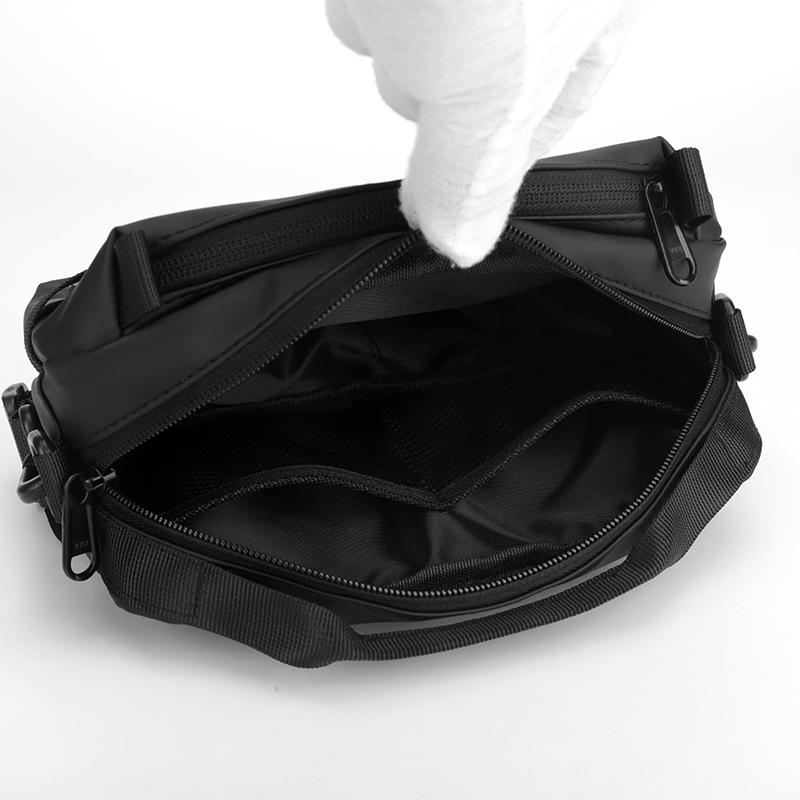 Men's Sports Crossbody Bag Multi-Pocket Small Square Bag Women Solid Color Shoulder Bag