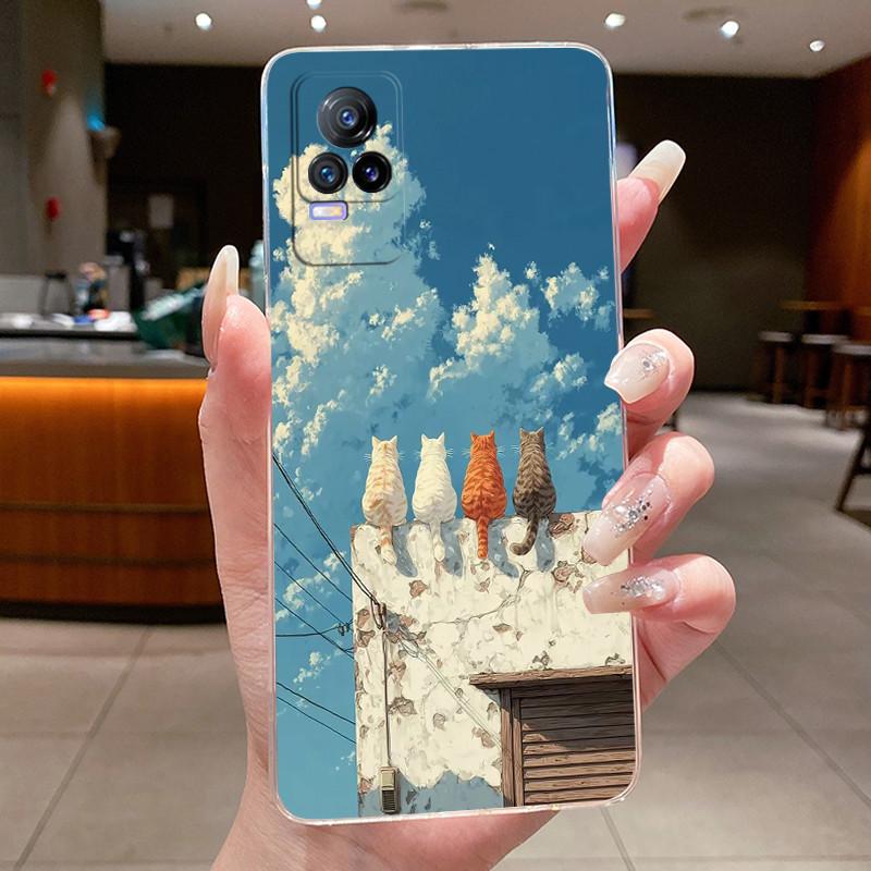 Back Cover For Vivo V21e V21 4G 5G Luxury Cute Cool Boy Girls Phone Case Vivo V2061 V2066 V2050 Soft Silicone Transparent Casing