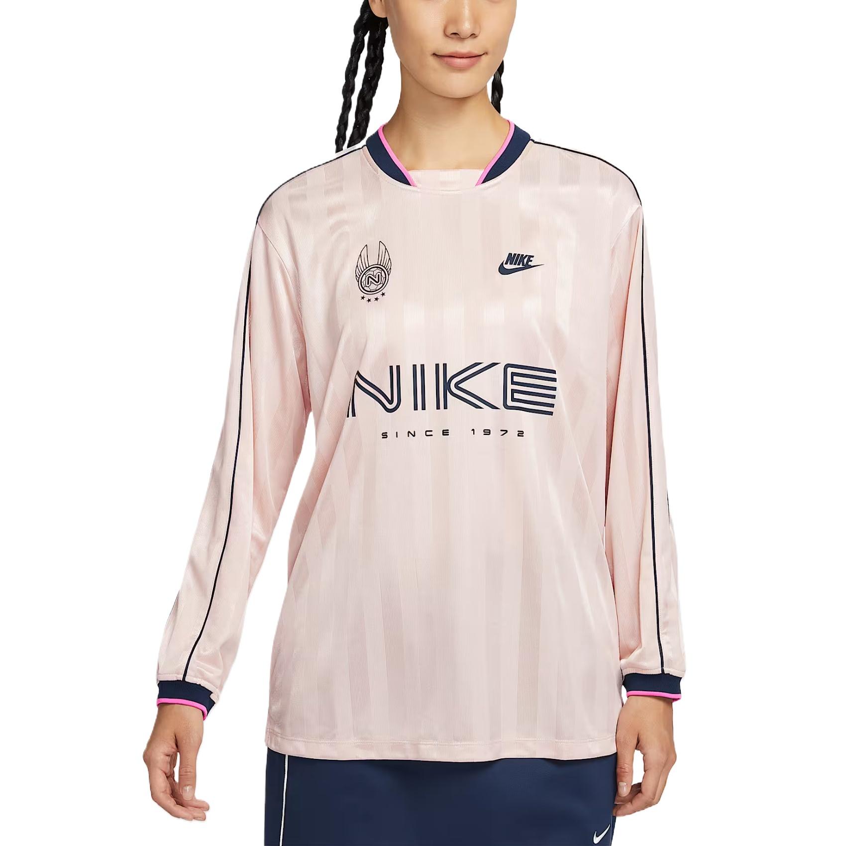 (WMNS) Nike Sportswear Long-Sleeve Jersey Dark pink Midnight Navy Women s IM7453-667 L