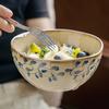 Beautiful Bowl Medieval Brunch Bowl Irregular Noodle Bowl Fruit Bowl Thickened Ceramic Rice Bowl Outlet